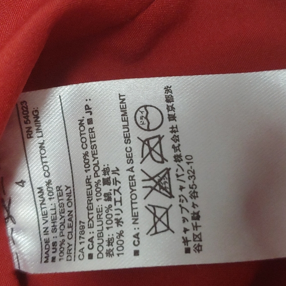 Banana Republic Terra Cotta Textured Fabric Fully Lined Skirt. Size 4 - Picture 8 of 9